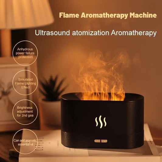 USB LED Flame Aroma Diffuser – Stijlvolle Luchtbevochtiger & Decoratieve Lamp voor Elke Ruimte!