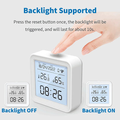 WiFi Temperatuur- & Vochtigheidssensor – Slimme Thermometer met App | Werkt met Alexa & Google Assistant