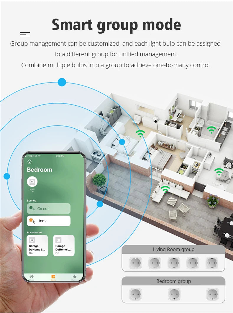 Slim WiFi stopcontact werkt met Android & iOS