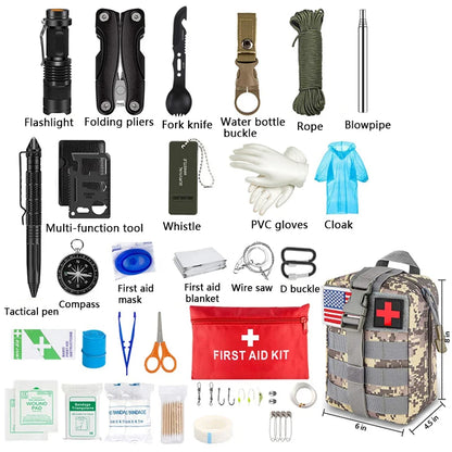 Survival First Aid Kit Survival Full Set Outdoor